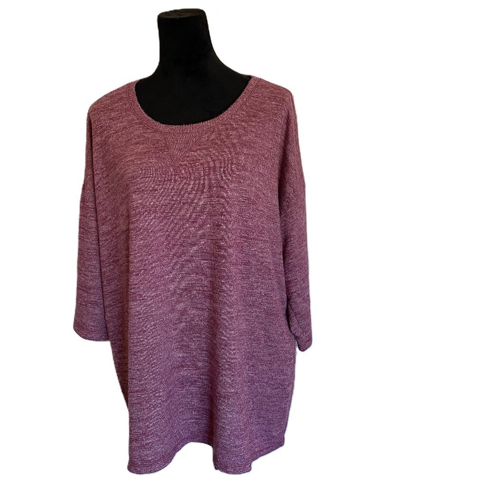 Torrid Mauve Super Soft Sleep/Lounge Top 3/4 Length Sleeve Size 2X